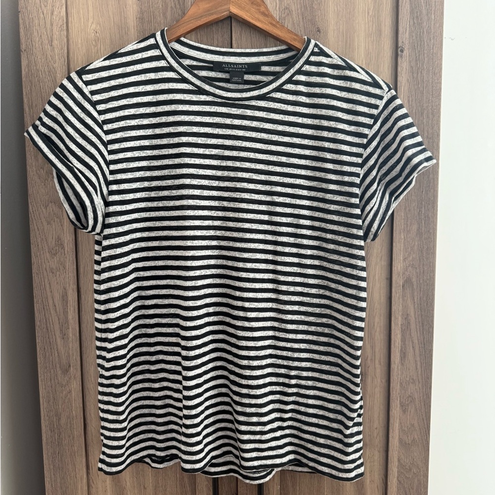 ALL SAINTS Anna Crew Neck Short Sleeve T-Shirt SIZE SMALL